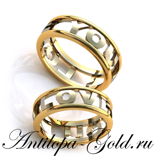 Кольцо Love. кольцо +с надписью love золотое