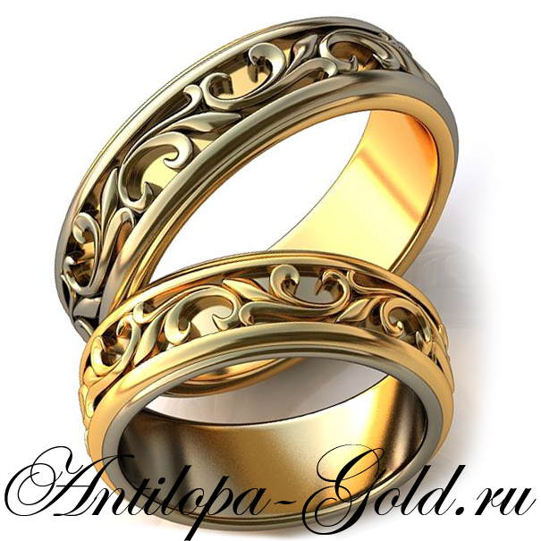 Ажурные обручальные кольца. ажурные кольца +из золота